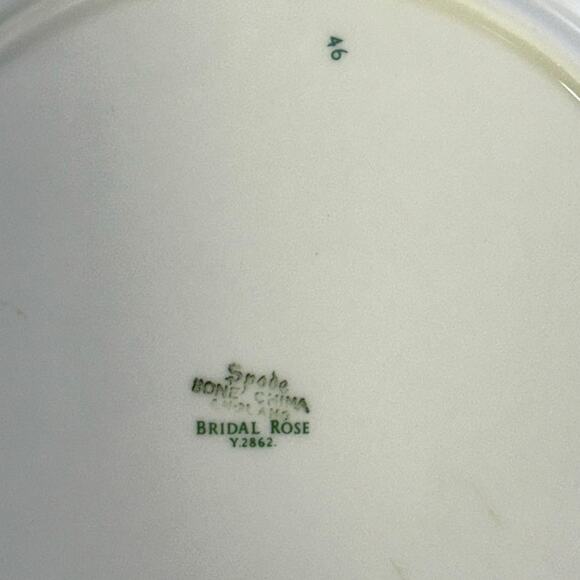 Spode Copeland/England Bone China Y2862 'Bridal Rose' 10.5" Dinner Plates-Set 2 - Picture 9 of 10